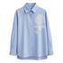 ROSE EMBROIDERED STRIPE SHIRT (فستان)"PIA"