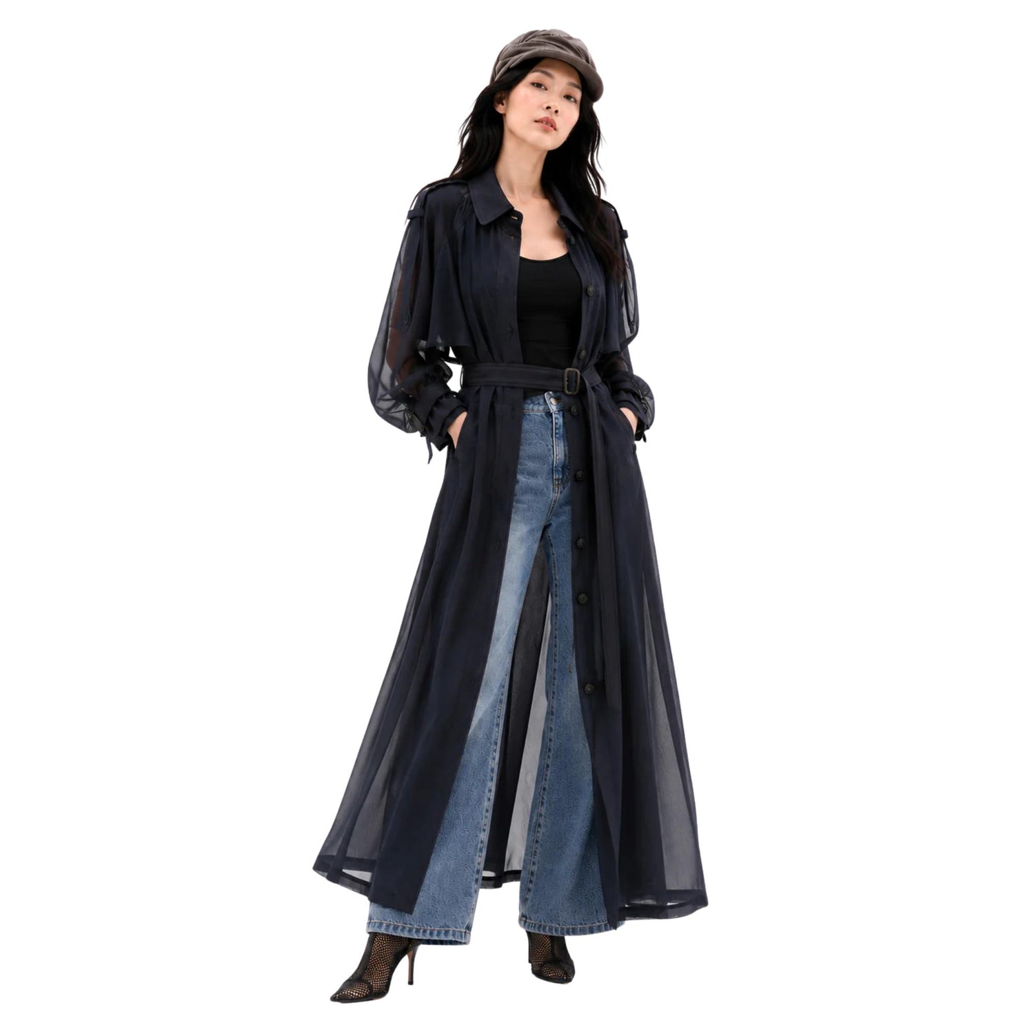 SHEER TRENCH COAT (معطف)”N SEOUL"