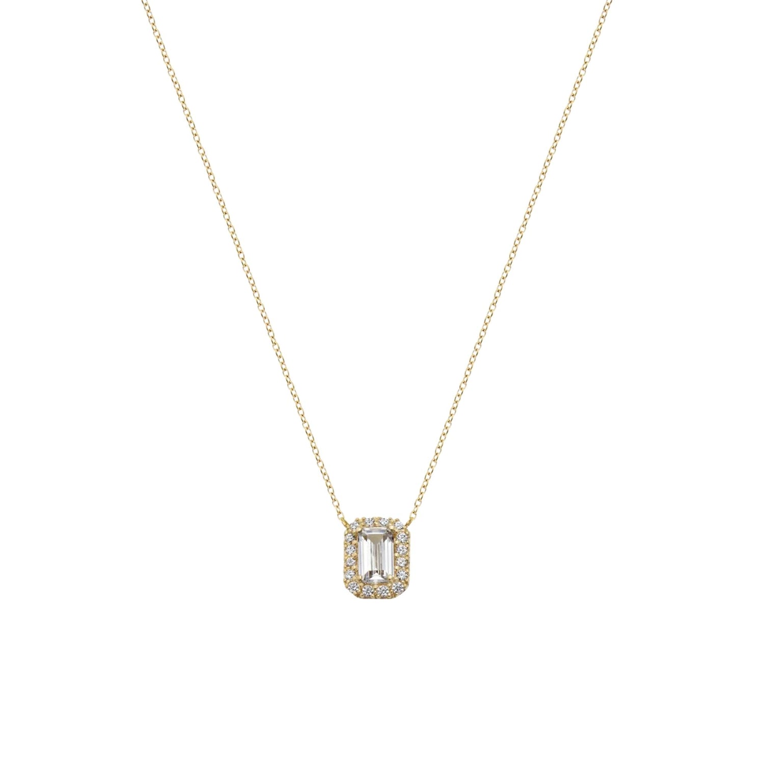 SHINY CUBIC ZIRCON PENDANT NECKLACE (العقد)