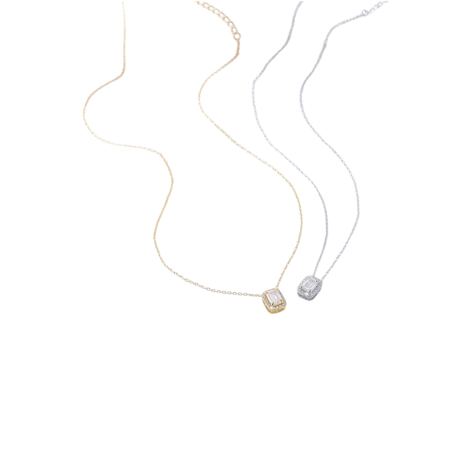 SHINY CUBIC ZIRCON PENDANT NECKLACE (العقد)