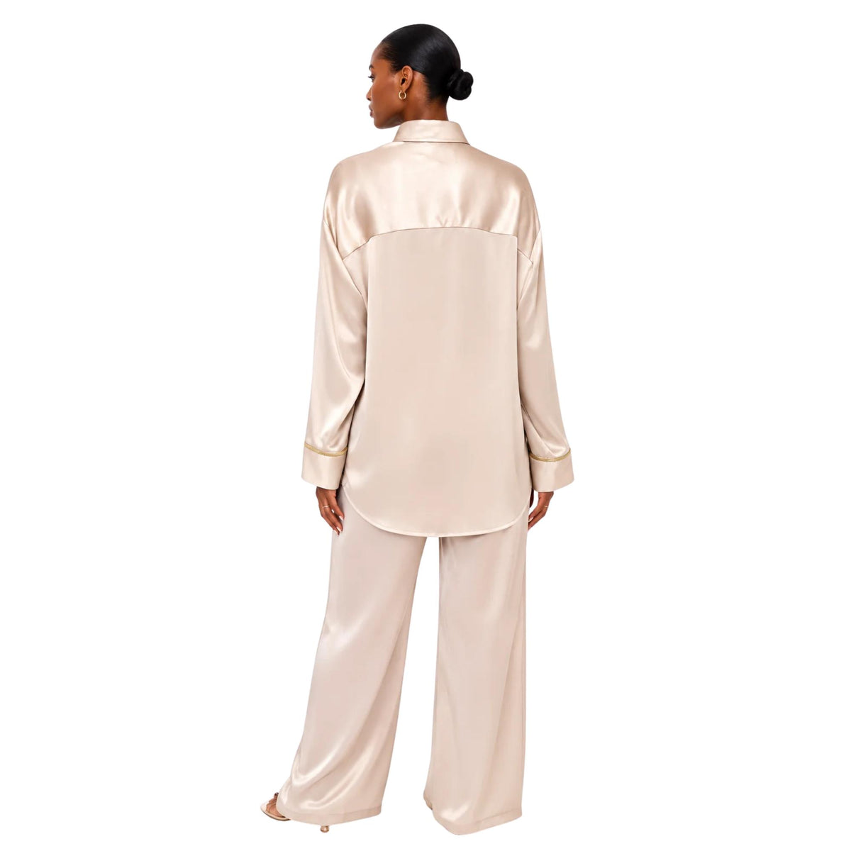 SILKY LUXE 2-PIECE SET زوج (SHIRT & TROUSERS قميص وبنطلون) “MORGANITE”