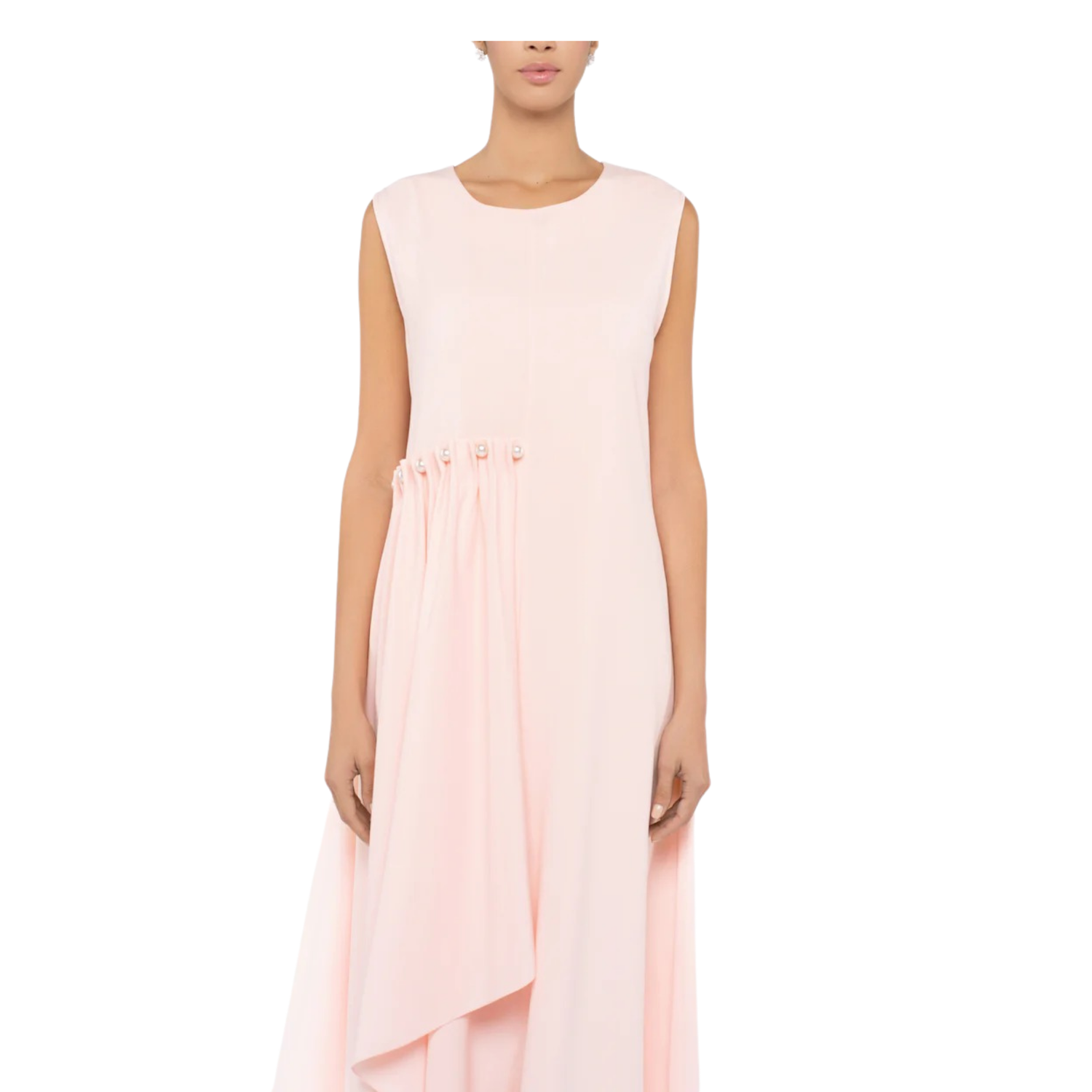 SLEEVELESS DRESS WITH PEARL EMBELLISHMENT “AMAL”