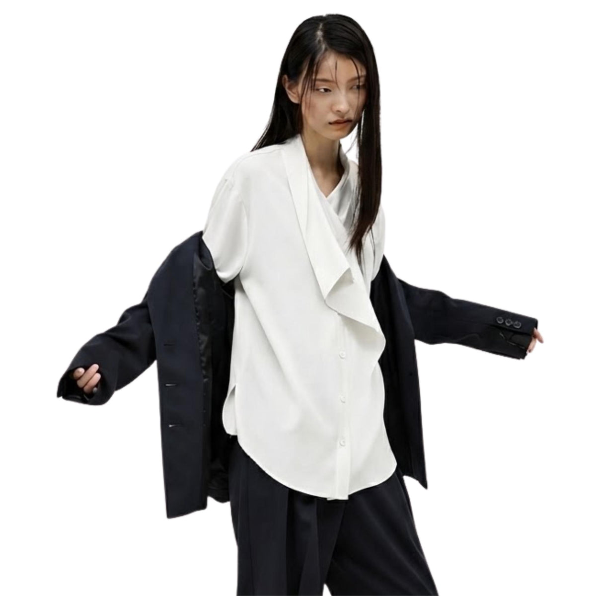 STATEMENT DRAPED BLOUSE قميص “NASTASYA”