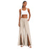 STRIPED FRONT PLEATED PALAZZO TROUSERS بنطلون “KAMELIA”