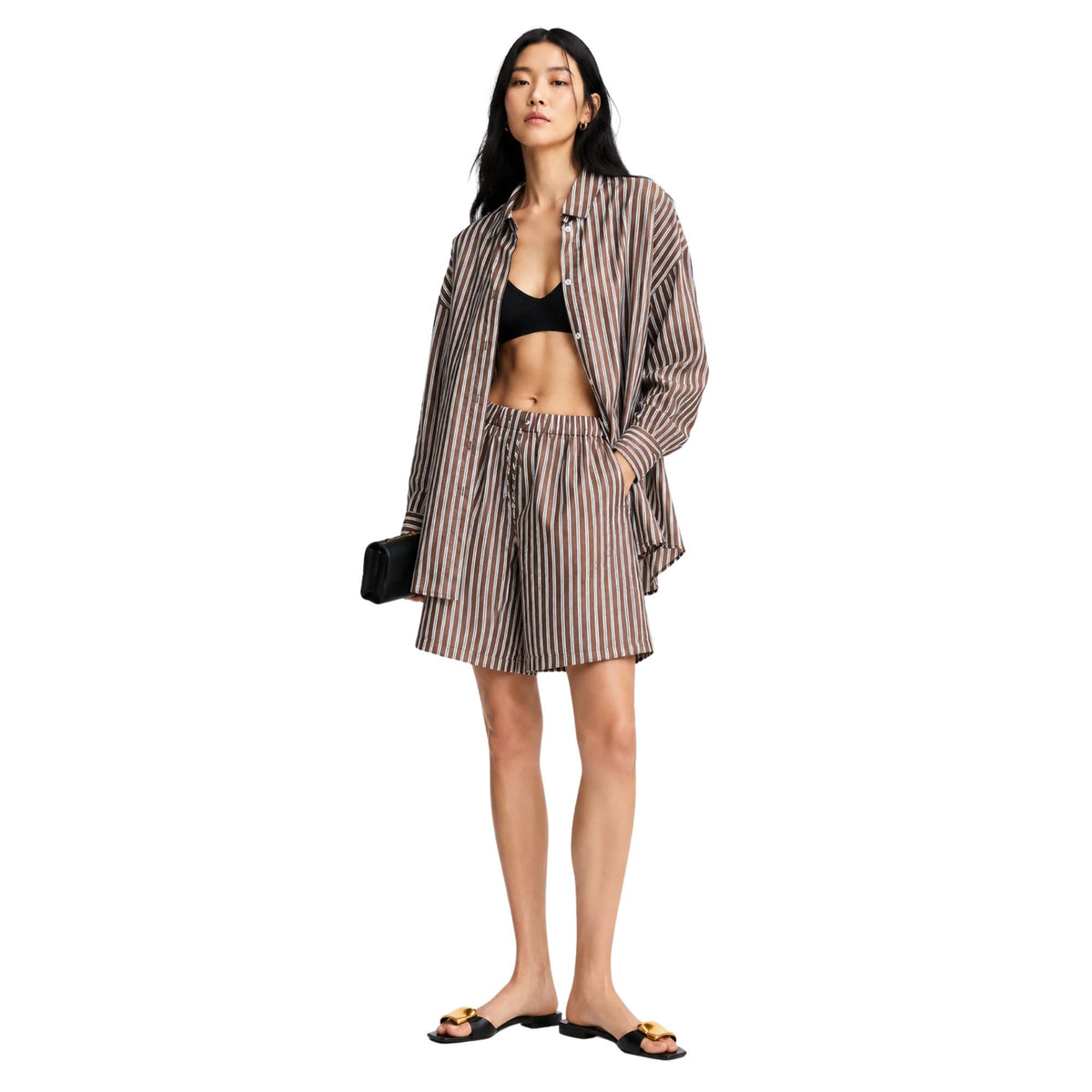 STRIPED TWO-PIECE SET تعيين (SHIRT & SHORTS) “HANNAM”