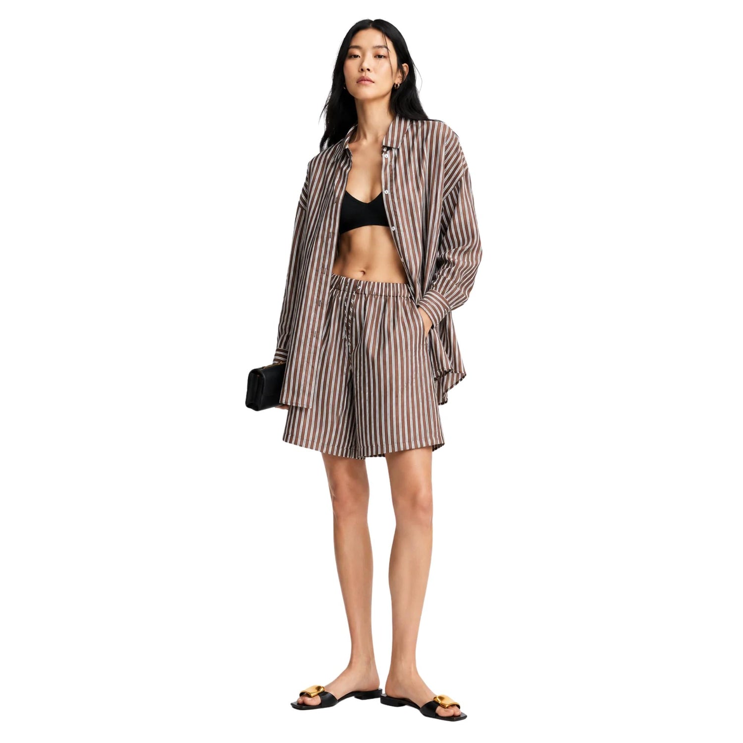 STRIPED TWO-PIECE SET تعيين (SHIRT & SHORTS) “HANNAM”