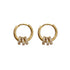 THREE CIRCLE ZIRCON HOOP EARRINGS (الأقراط)