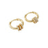 THREE CIRCLE ZIRCON HOOP EARRINGS (الأقراط)