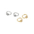 THREE CIRCLE ZIRCON HOOP EARRINGS (الأقراط)