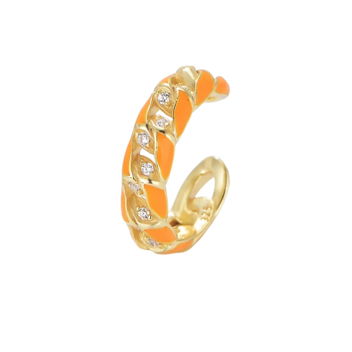 TWISTED ENAMEL EAR CUFF (الأقراط)