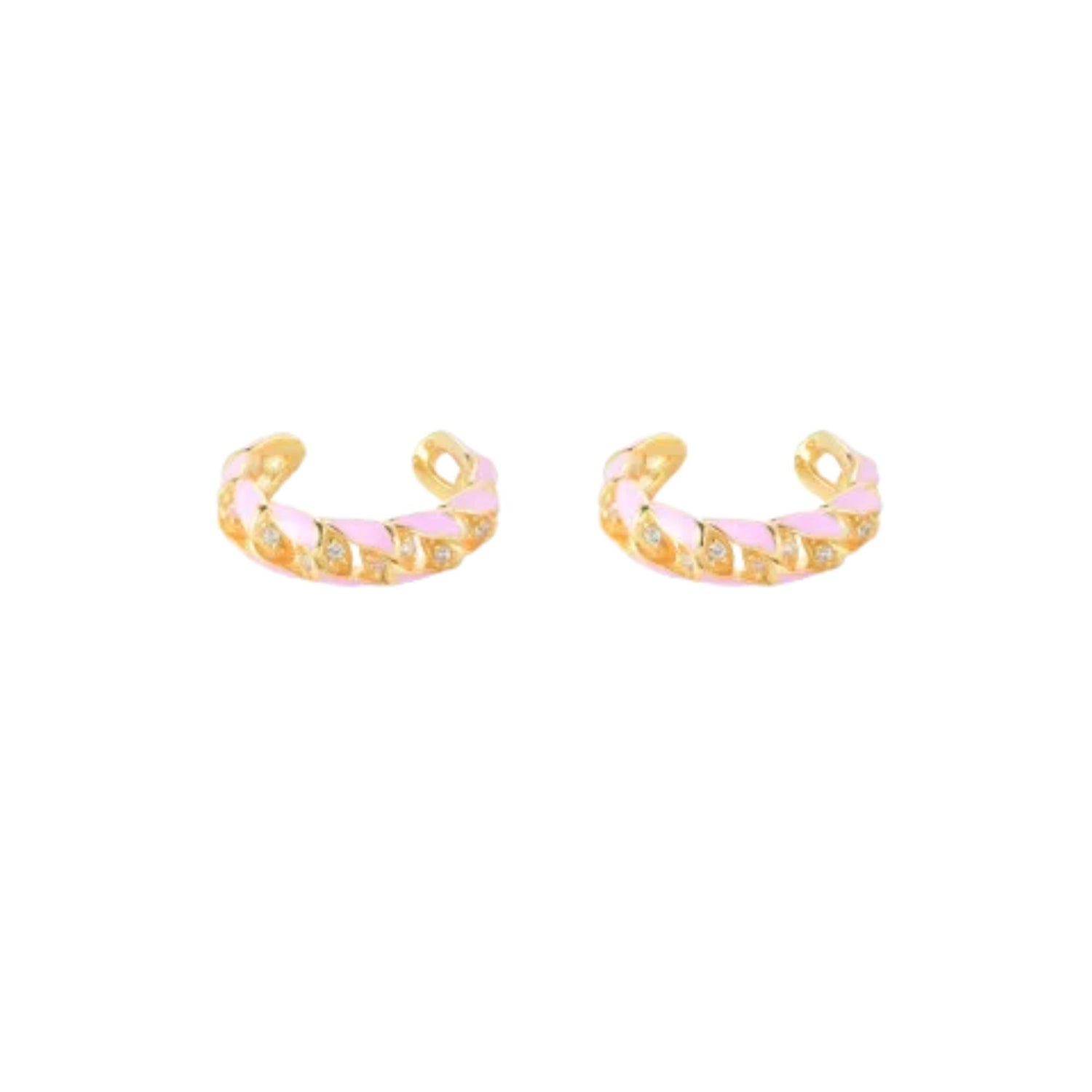 TWISTED ENAMEL EAR CUFF (الأقراط)
