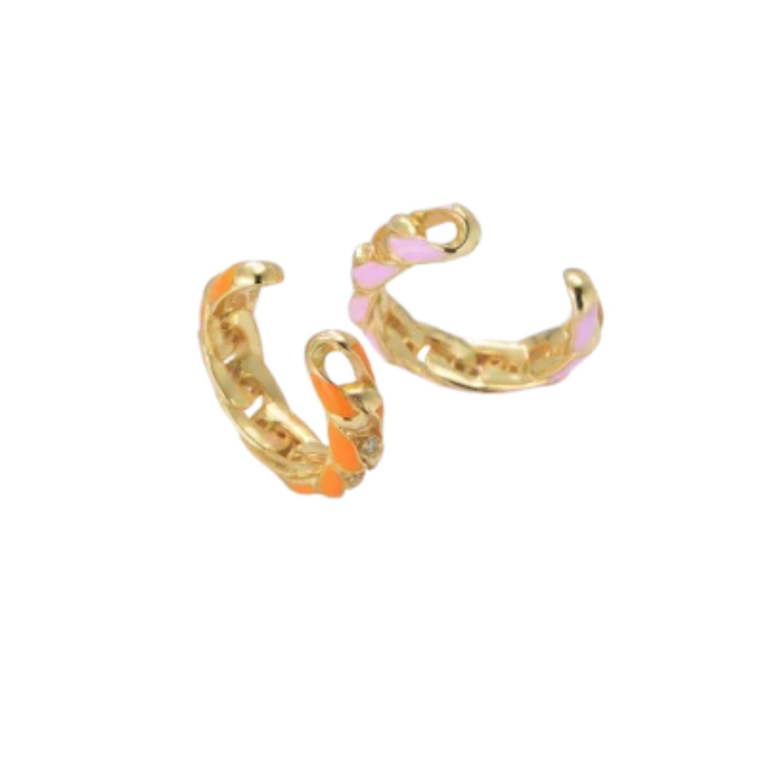 TWISTED ENAMEL EAR CUFF (الأقراط)