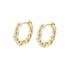 TWISTED CUBIC ZIRCON HOOP HUGGIE EARRINGS (الأقراط)