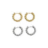 TWISTED CUBIC ZIRCON HOOP HUGGIE EARRINGS (الأقراط)