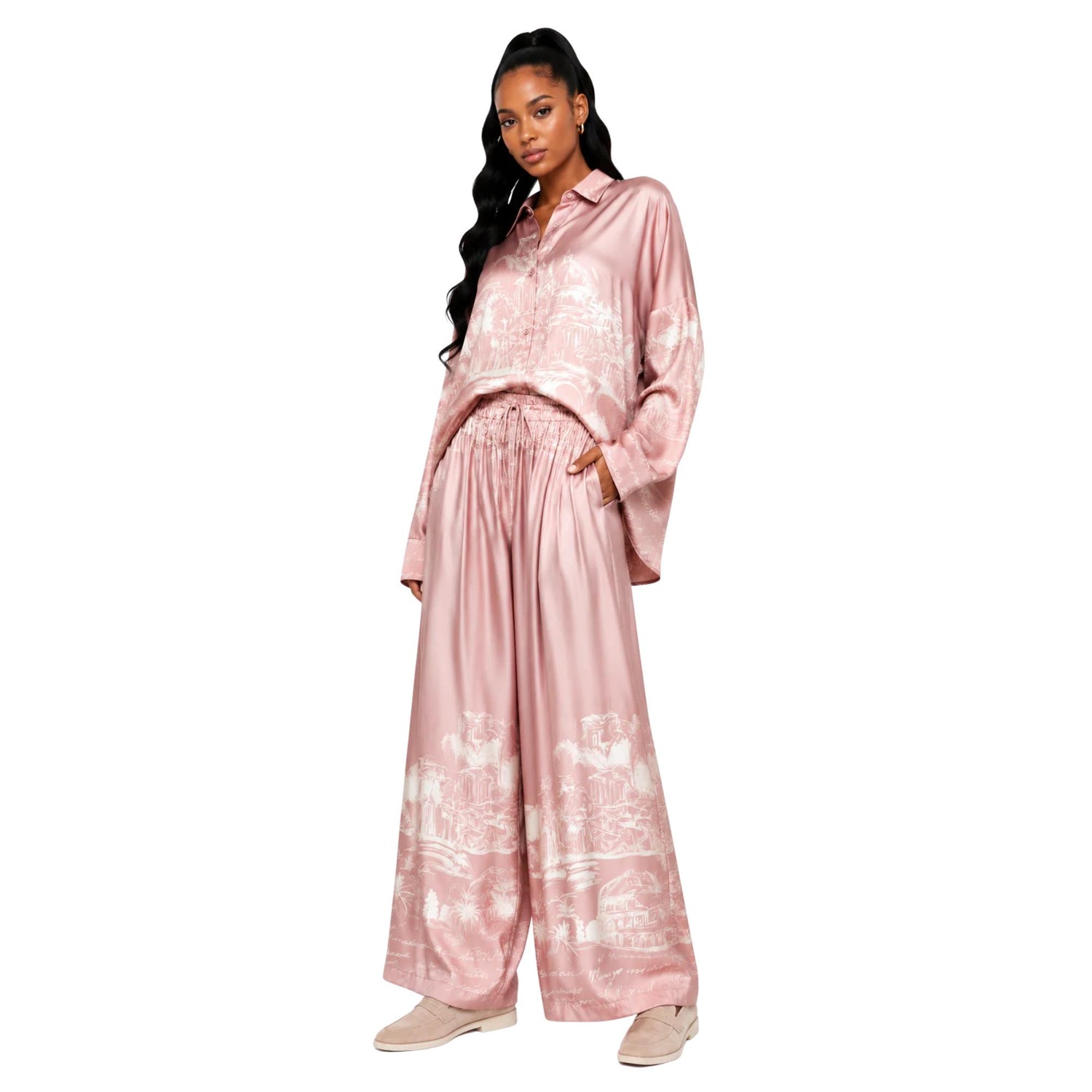 TWO-PIECE CO-ORD LOUNGE SET زوج “THE SKETCH”