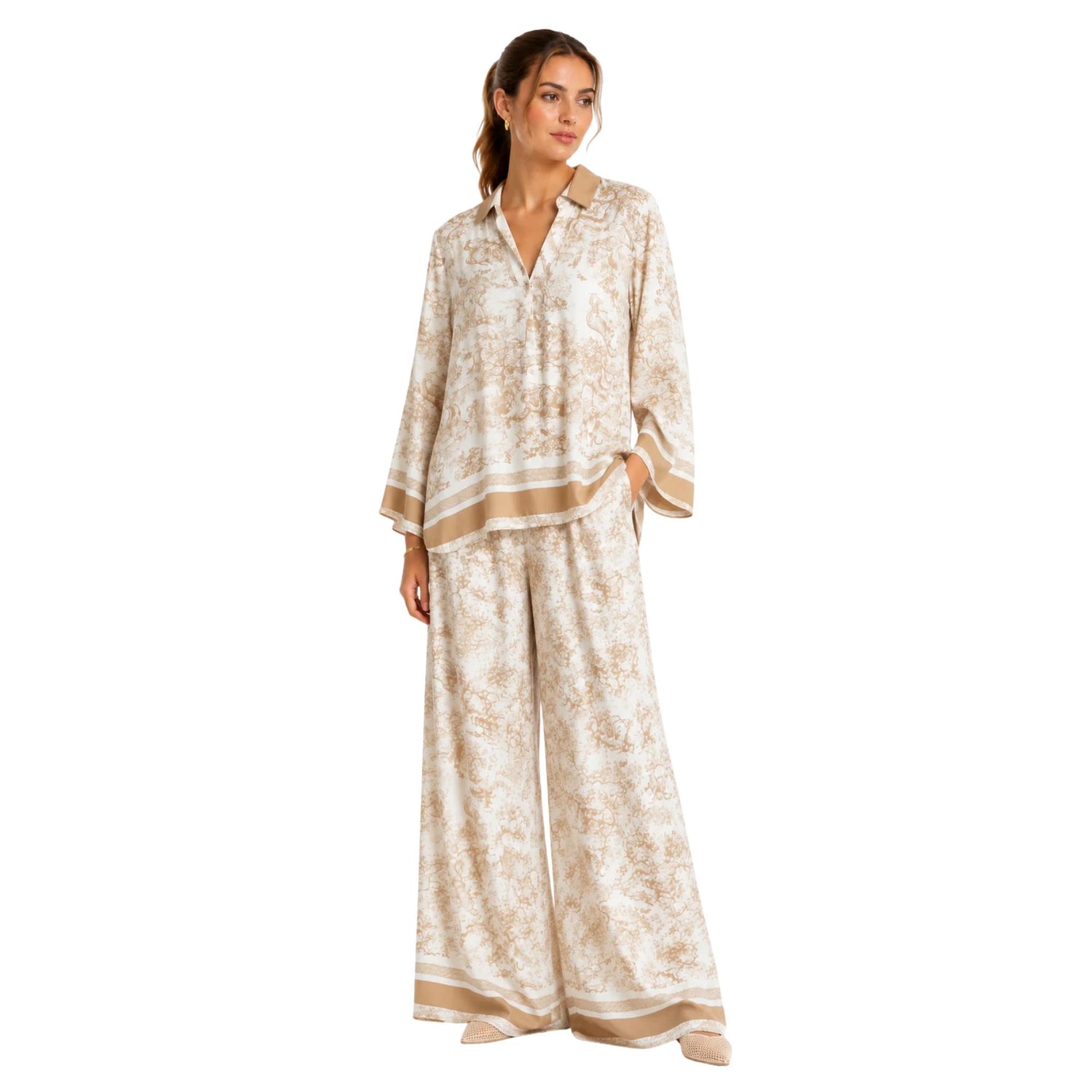 TWO-PIECE CO-ORD LOUNGE SET  زوج “TOILE DE JOUY”