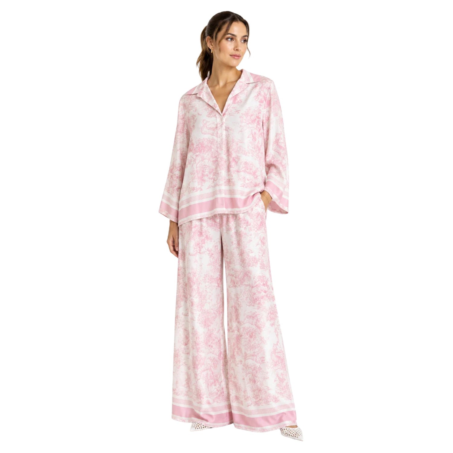 TWO-PIECE CO-ORD LOUNGE SET  زوج “TOILE DE JOUY”