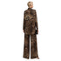 TWO-PIECE FLOW SATIN SET تعيين (SHIRT & PANTS) “SAFARI”