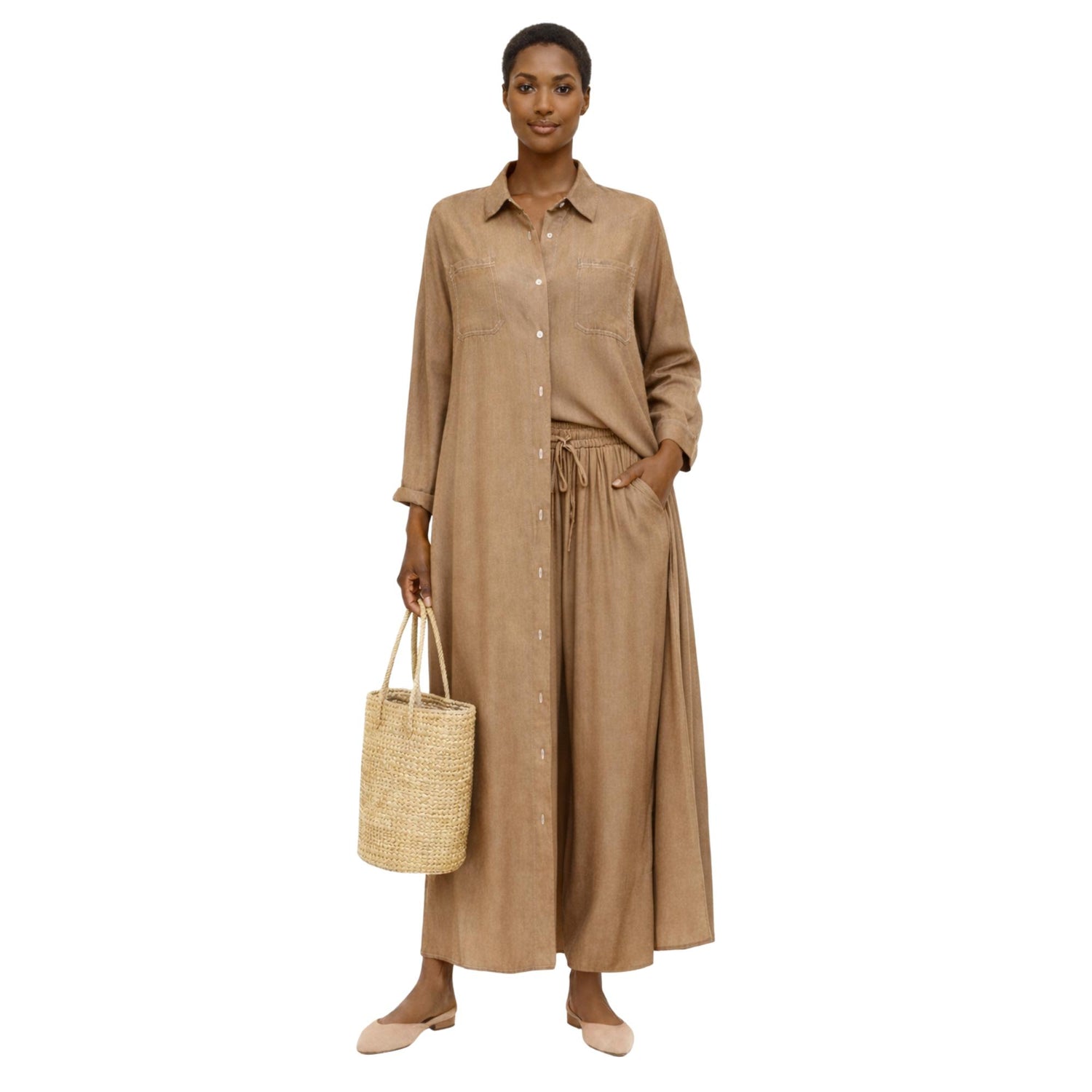 TWO-PIECE SHIRT SET زوج "OASIS HARMONY"