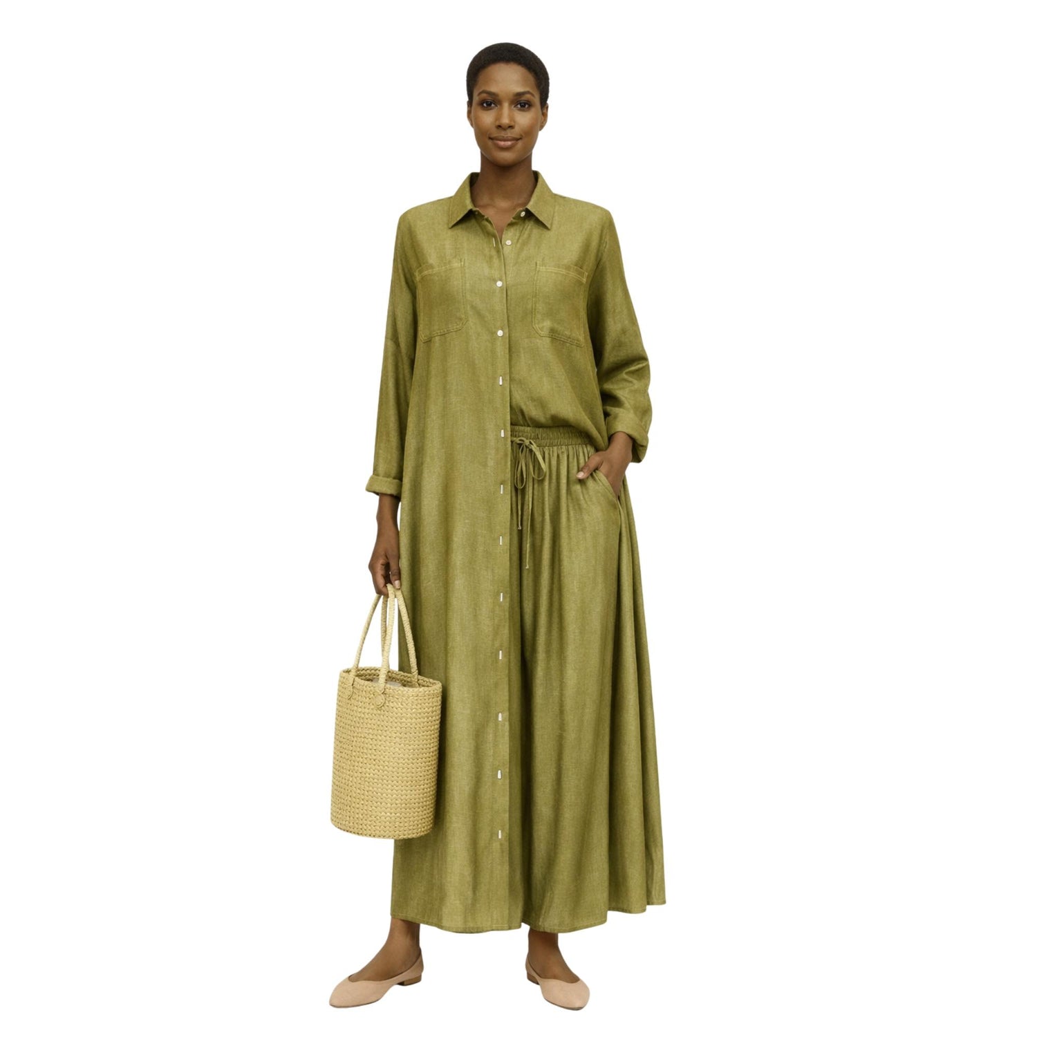 TWO-PIECE SHIRT SET زوج "OASIS HARMONY"
