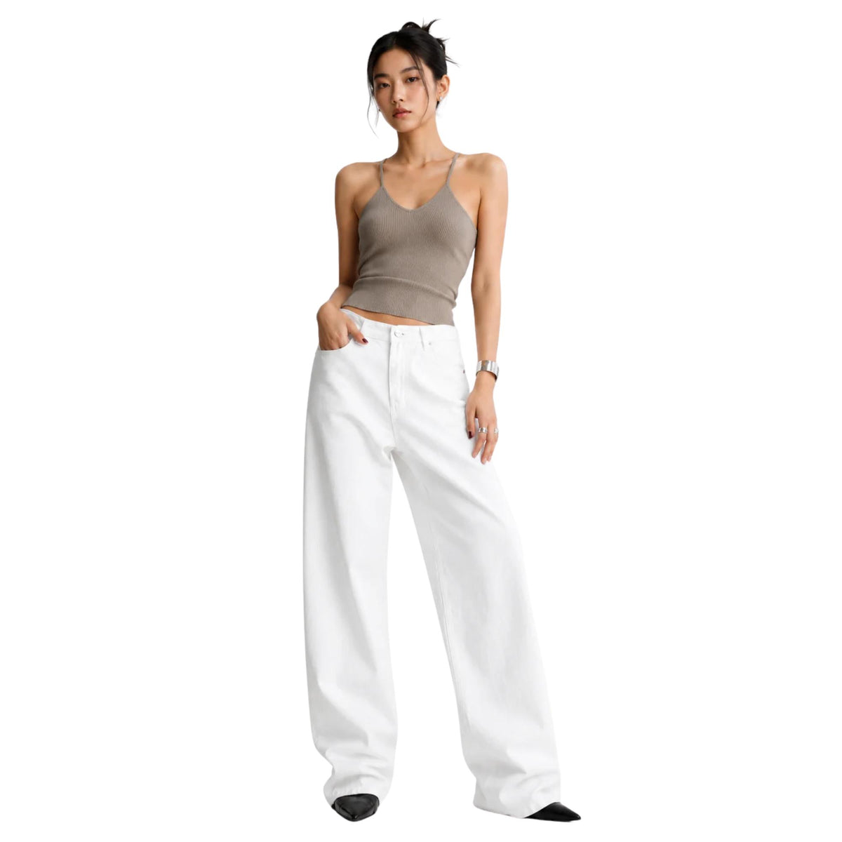 WHITE DENIM TROUSERS (بنطلون) “GAROSU-GIL”