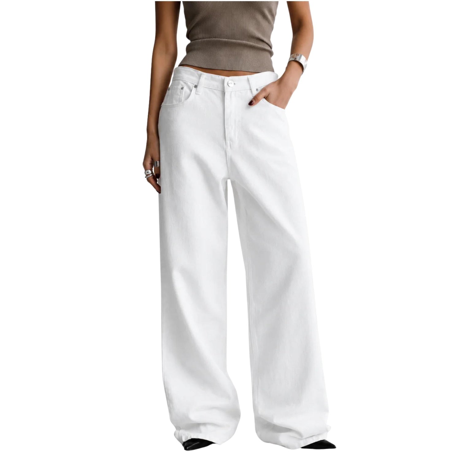 WHITE DENIM TROUSERS (بنطلون) “GAROSU-GIL”