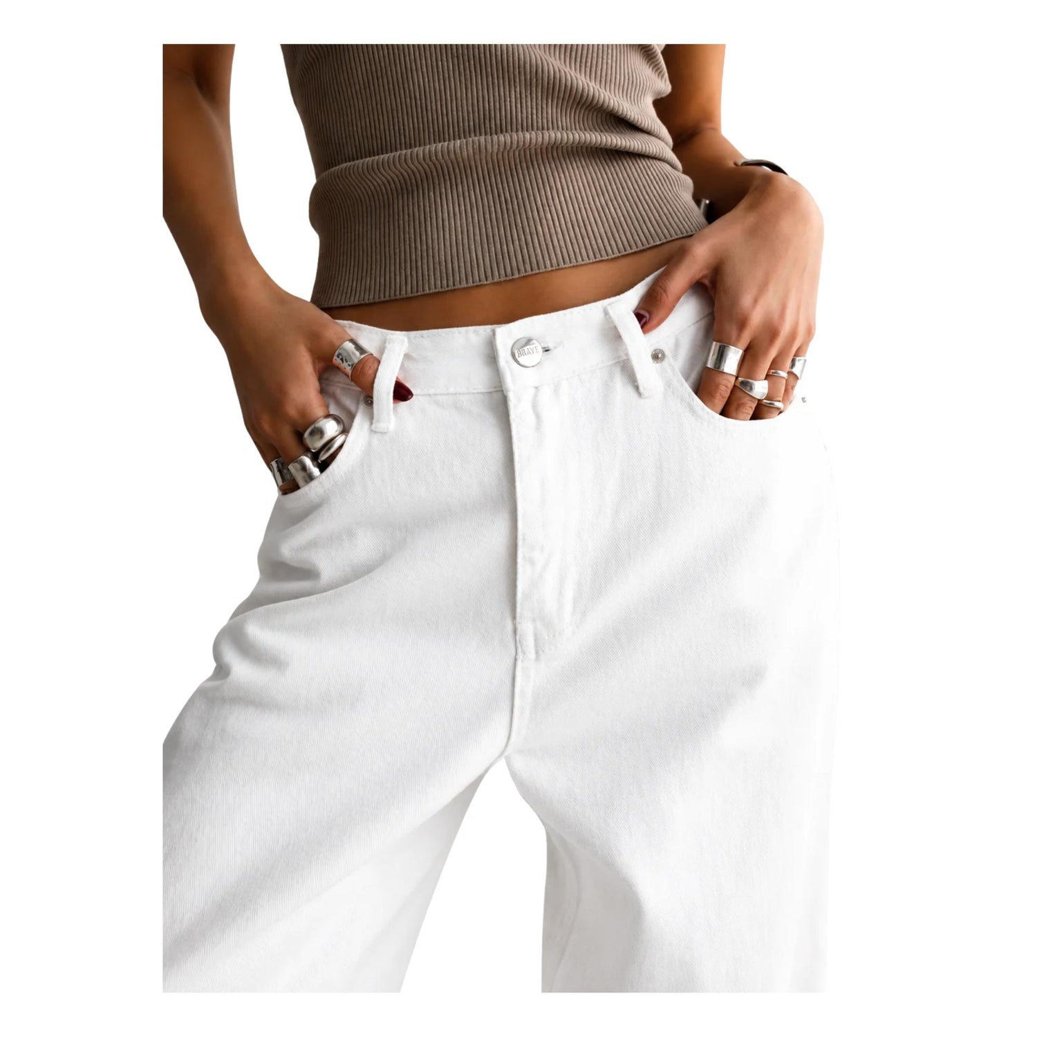 WHITE DENIM TROUSERS (بنطلون) “GAROSU-GIL”