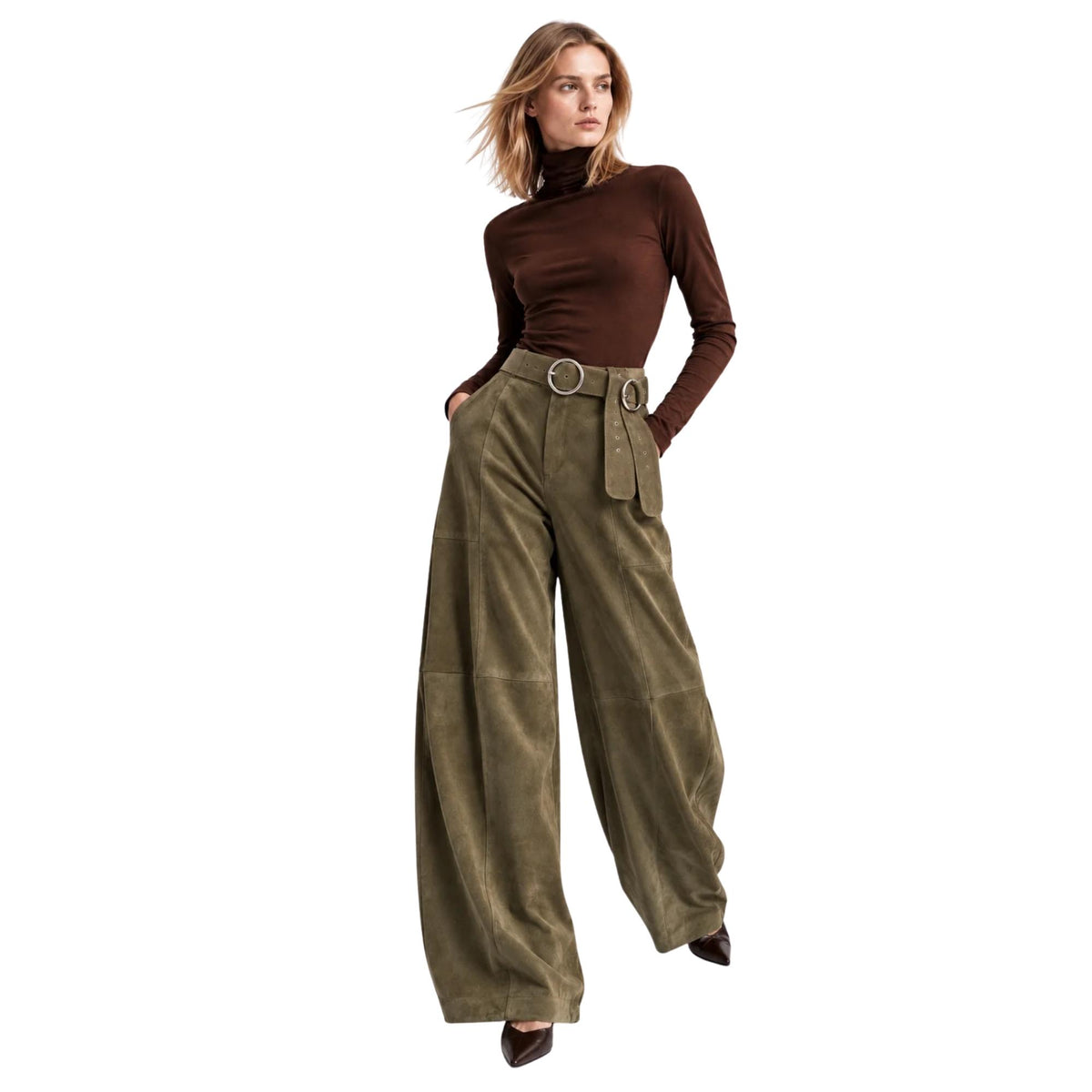WIDE-WRAP SUEDE RING BELT "KARINA"