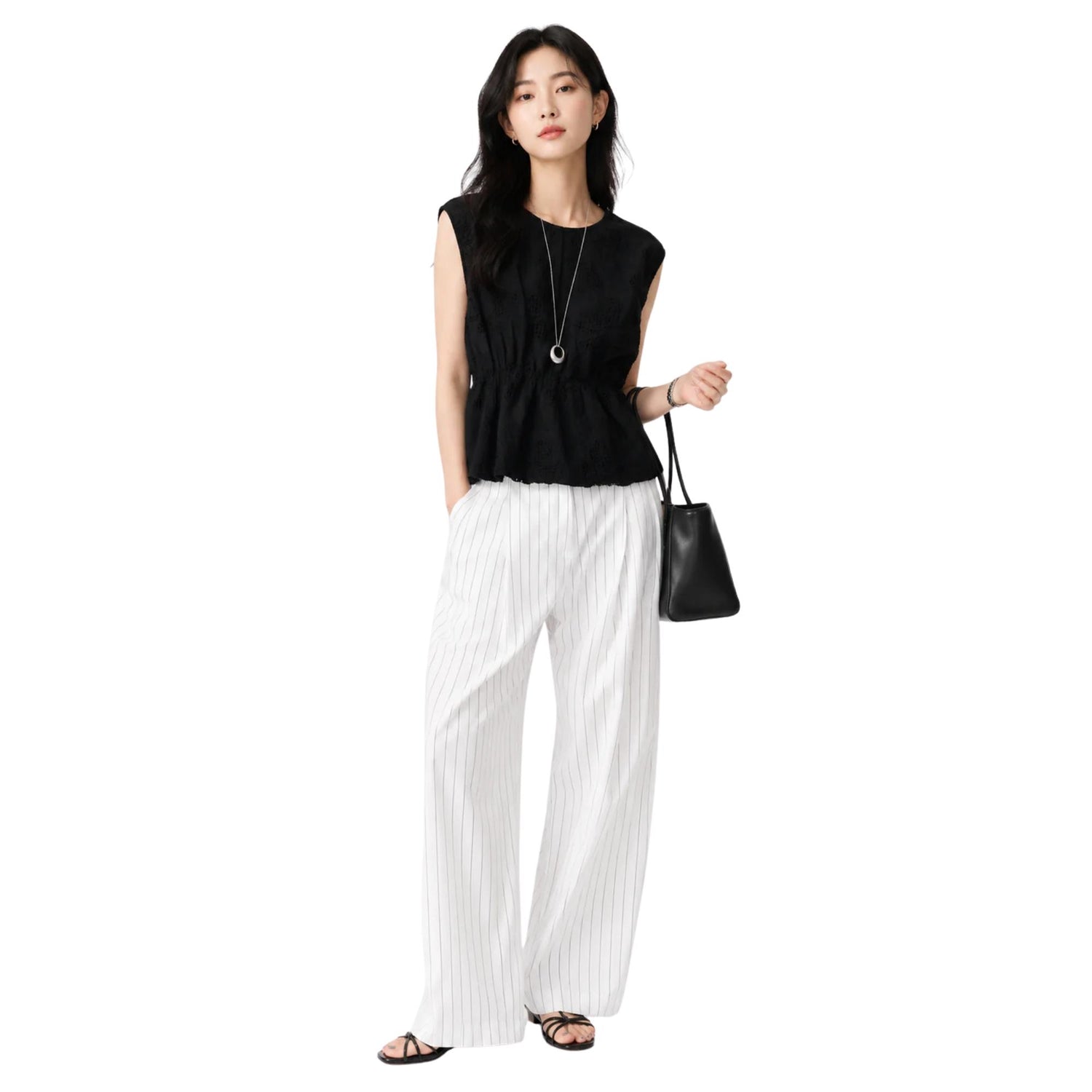 WIDE LEG TROUSERS (بنطلون) “LIE”