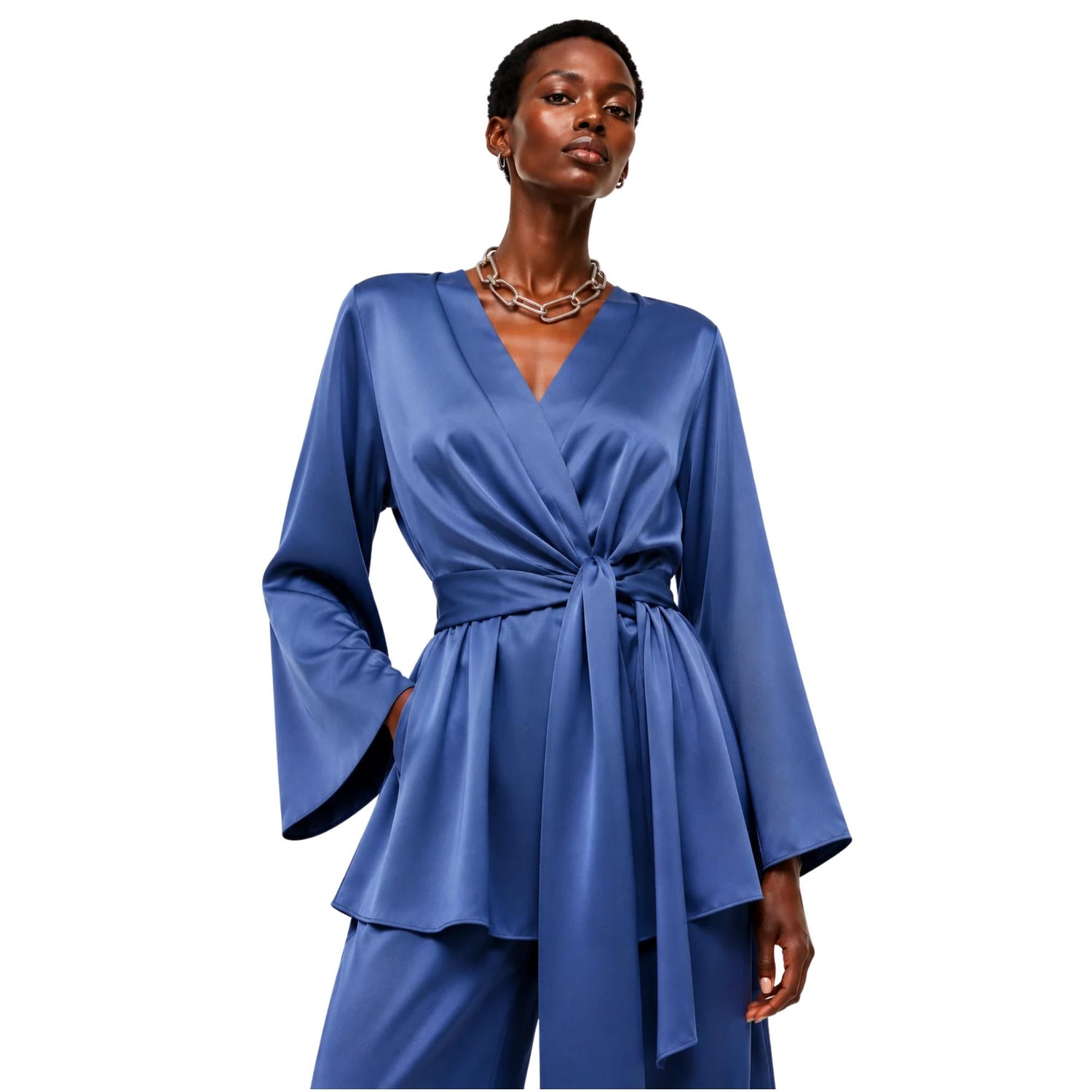 WRAP-TIE BLOUSE (قميص) “SORREL”