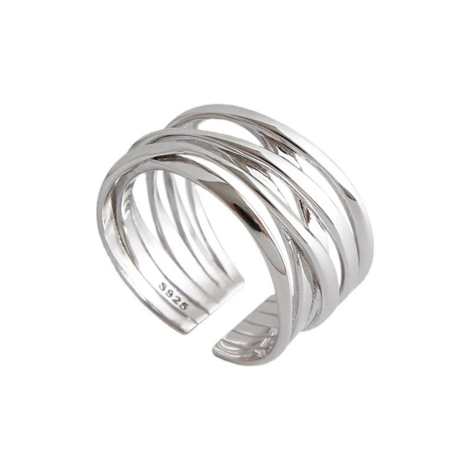 WRAPPED MULTI-LAYER LINES  OPEN RING (الخاتم)