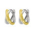 CROSS DOUBLE HOOP EARRINGS (الأقراط)
