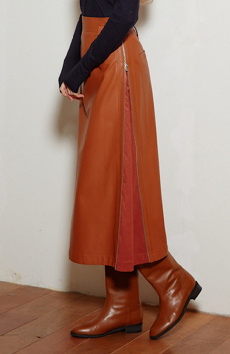 MAXI SKIRT WITH SIZE ZIPPERS