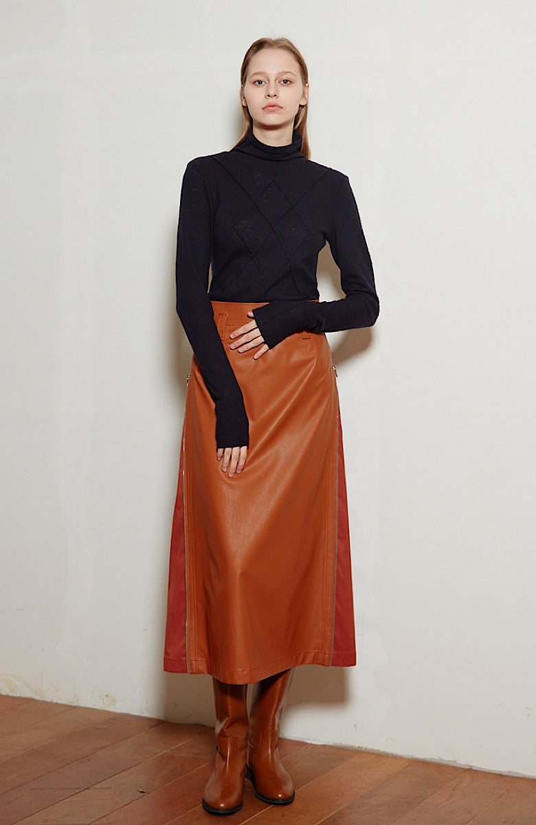 MAXI SKIRT WITH SIZE ZIPPERS