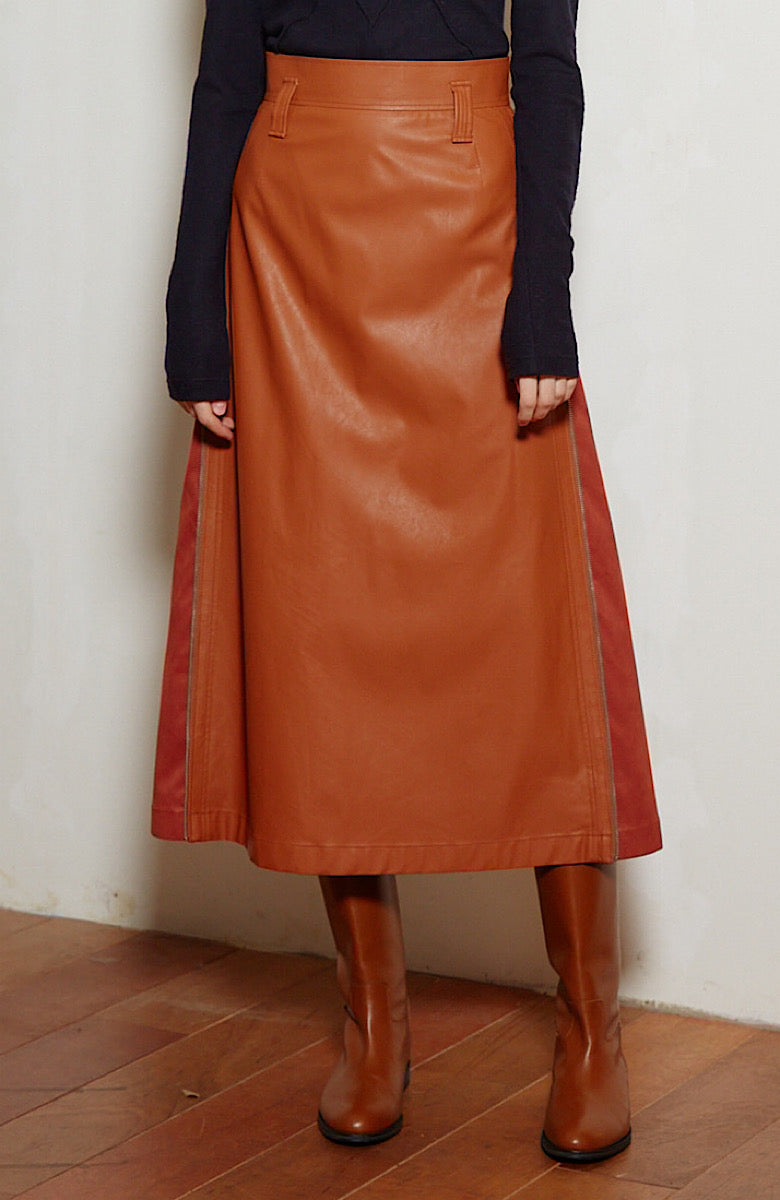 MAXI SKIRT WITH SIZE ZIPPERS